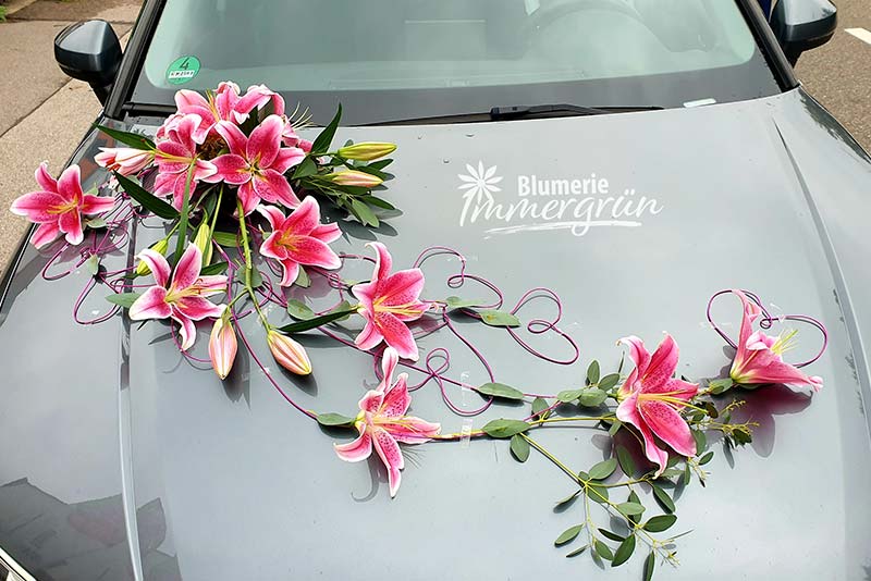 Hochzeit Blumen Auto Autoschmuck, € 9,- (4222 Sankt Georgen an der